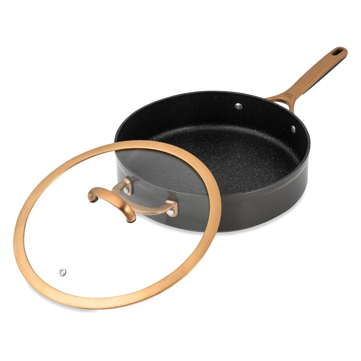 Nouveauté 2026 – Batterie de cuisine antiadhésive 12 pièces Thyme & Table Supreme , casseroles et poêles - Bronze