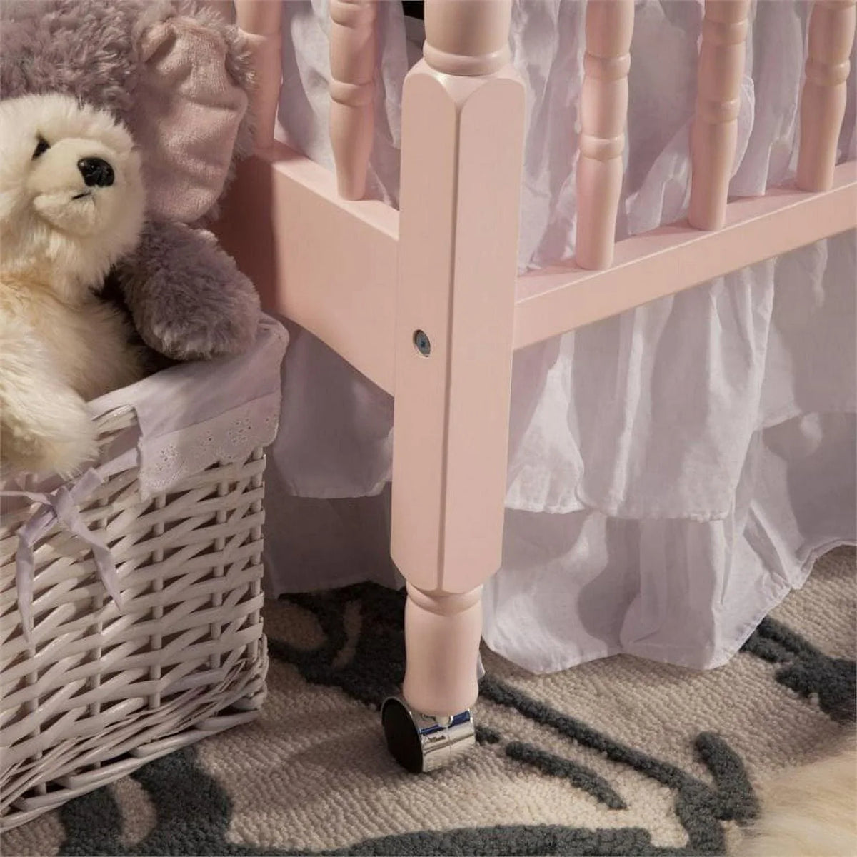 Nouveauté 2026 – Lit bébé convertible 3-en-1 DaVinci Jenny Lind , couleur rose poudré
