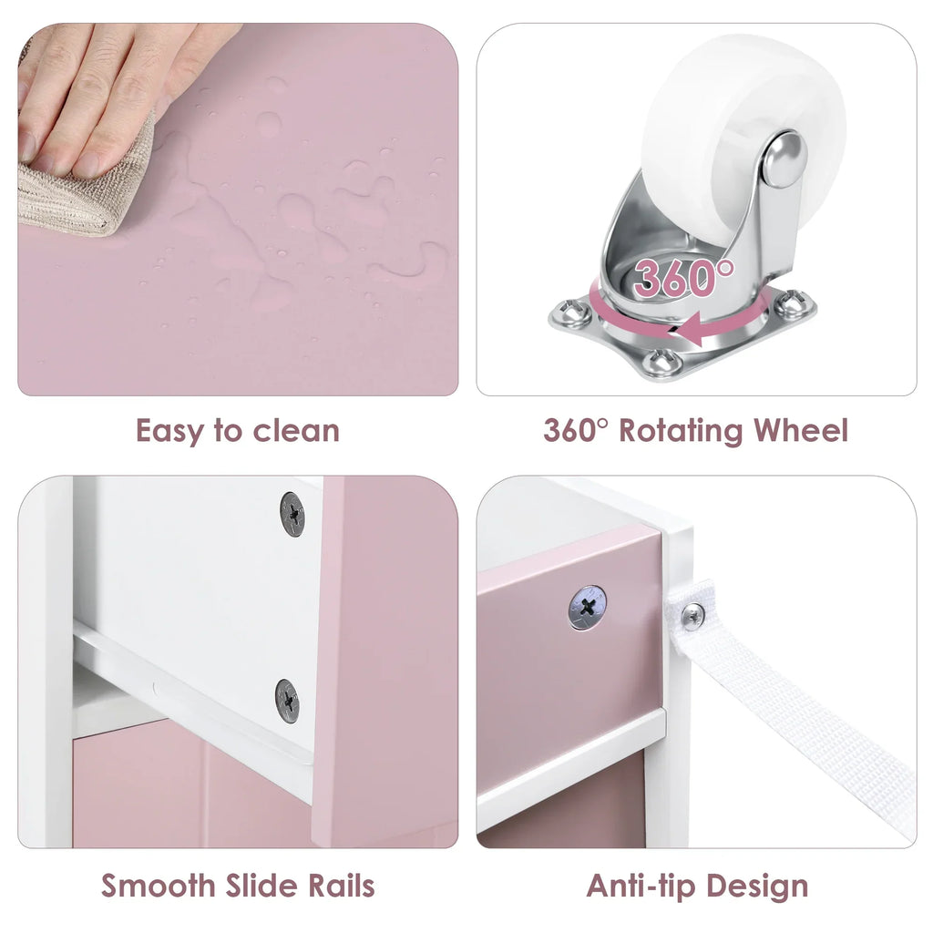 Nouveauté 2026 – Coffre de rangement pour jouets Homfa avec compartiments, tiroirs amovibles, bibliothèque pour chambre ou salon, gris