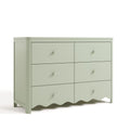 Nouveauté 2026 – Commode pour chambre d'enfant Storkcraft Casablanca 6 tiroirs, couleur sauge