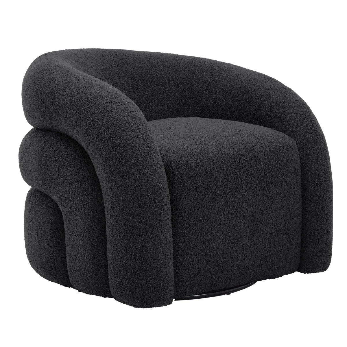 Nouveauté 2026 – Fauteuil pivotant 360" pour salon, fauteuil tonneau bouclé, canapé une place, fauteuil de lecture, vert sauge