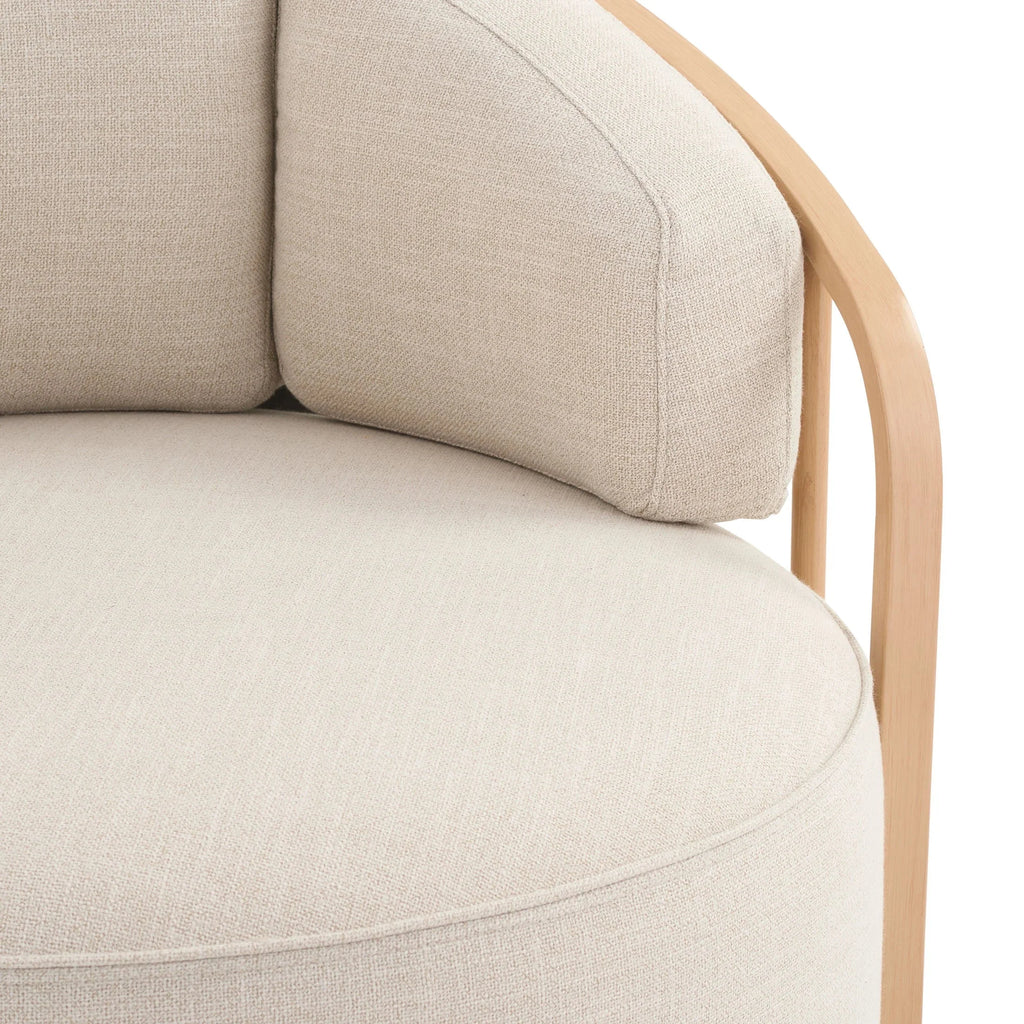 Nouveauté 2026 – Fauteuil pivotant Lillian Birdcage, lin crème, collection Better Homes & Gardens