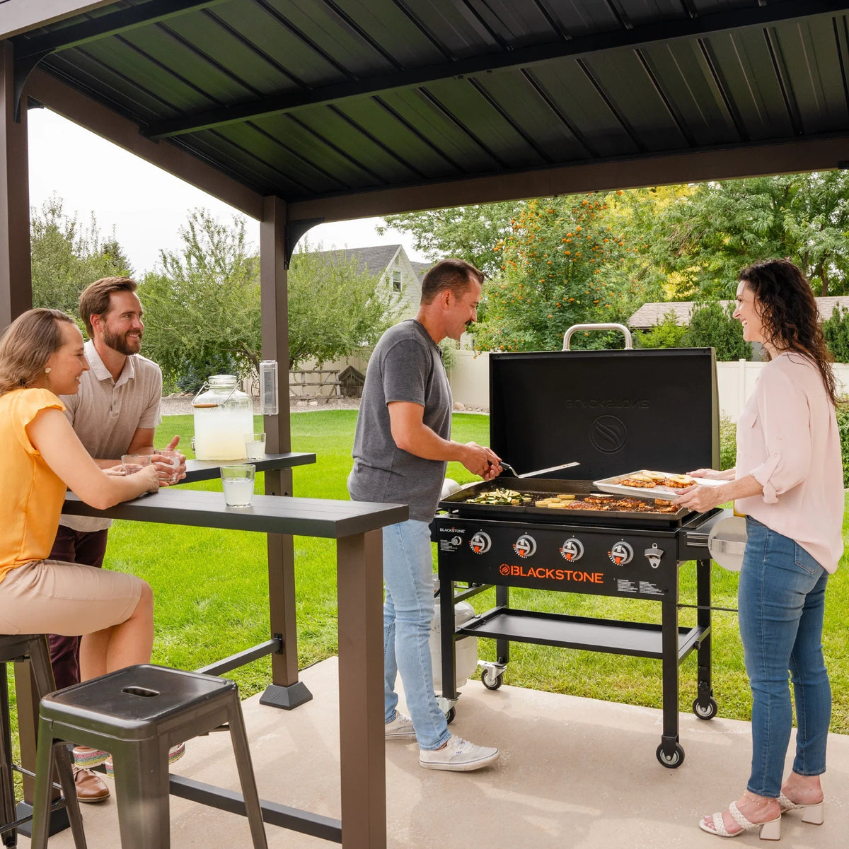 Nouveauté 2026 – Pavillon de barbecue/plaque de cuisson extérieure Blackstone , 1,5 m x 2,4 m