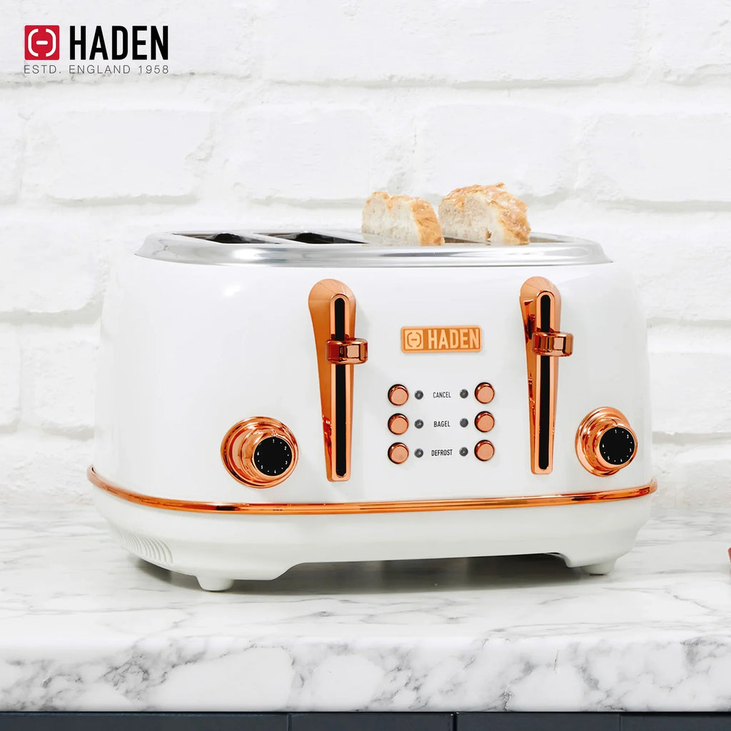 Nouveauté 2026 – Bouilloire électrique Haden Heritage 1500 1,7 W , finition noir mat avec accents cuivrés