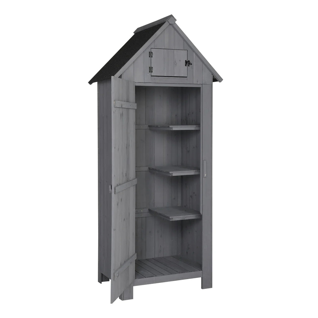 Nouveauté 2026 – Abri de jardin iTopRoad 70 pouces (178 cm) pour outils de jardin, casiers de rangement en bois pour terrasse