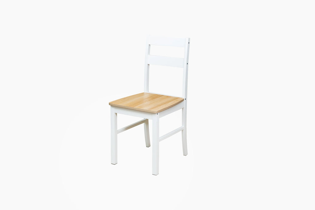 Nouveauté 2026 – Ensemble de salle à manger 5 pièces Mainstays , 1 table et 4 chaises, blanc, MDF et bois d'hévéa, intérieur, table de 117 cm (L) x 74 cm (l) x 76 cm (H