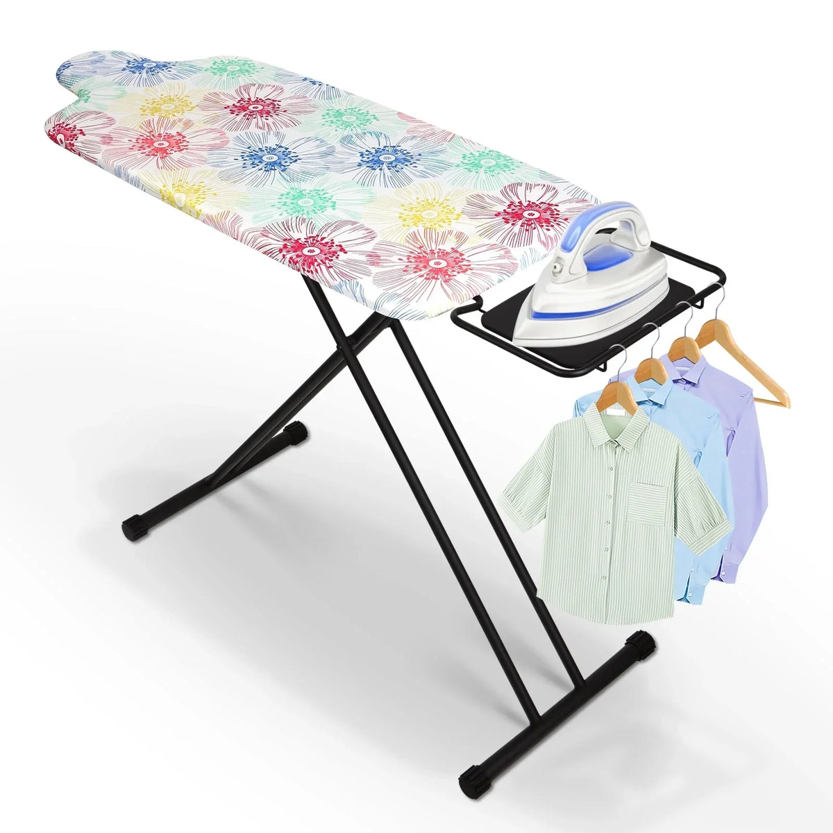 Nouveauté 2026 – Planche à repasser extra large KDJ HOME Slieton avec barre de suspension, 51 cm de large (20 pouces