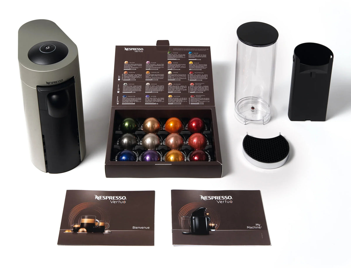 Nouveauté 2026 – Machine à café et expresso Nespresso Vertuo Plus de De'Longhi avec Aerocinno, grise, dosettes individuelles