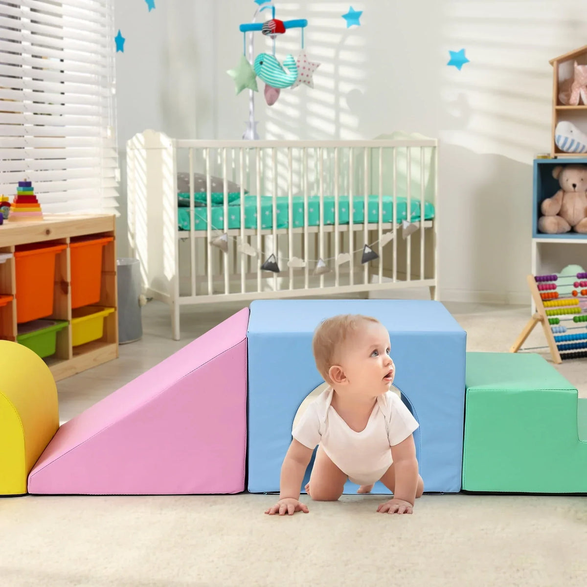 Nouveauté 2026 – Ensemble d'escalade d'intérieur Soft , blocs d'escalade en mousse pour tout-petits, jeu d'escalade et de glisse, 4 pièces