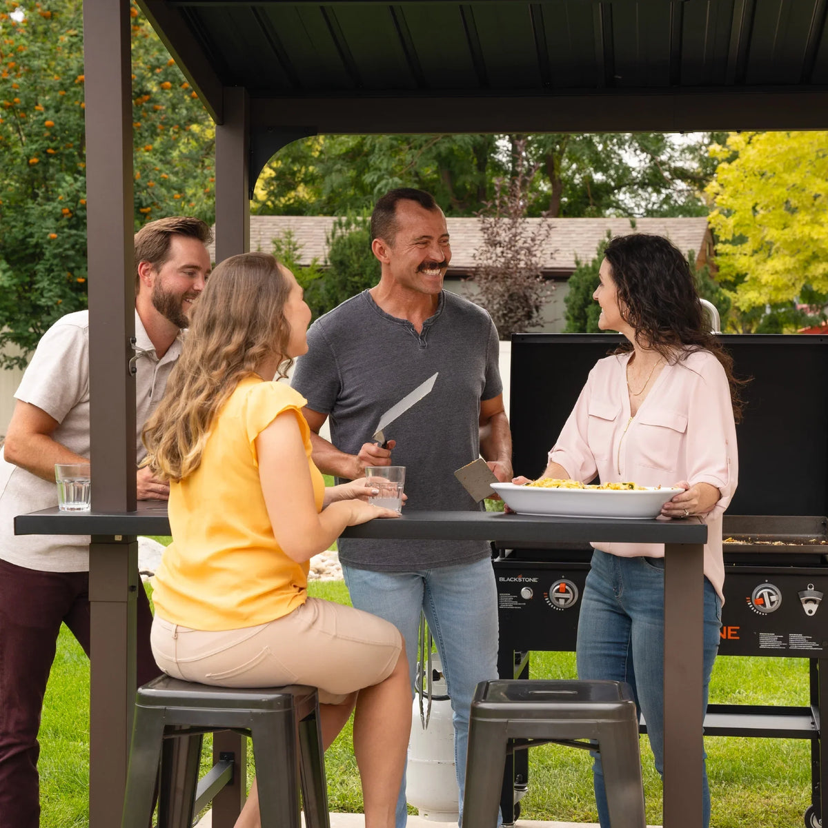 Nouveauté 2026 – Pavillon de barbecue/plaque de cuisson extérieure Blackstone , 1,5 m x 2,4 m