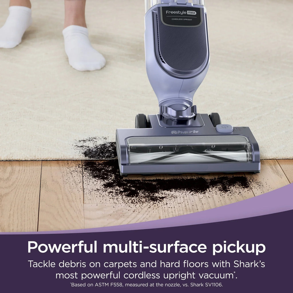 Nouveauté 2026 – Aspirateur vertical sans fil Shark Freestyle Max , nettoyage multi-surfaces, léger avec grand bac à poussière et brosse rotative à 2 vitesses, SV2000