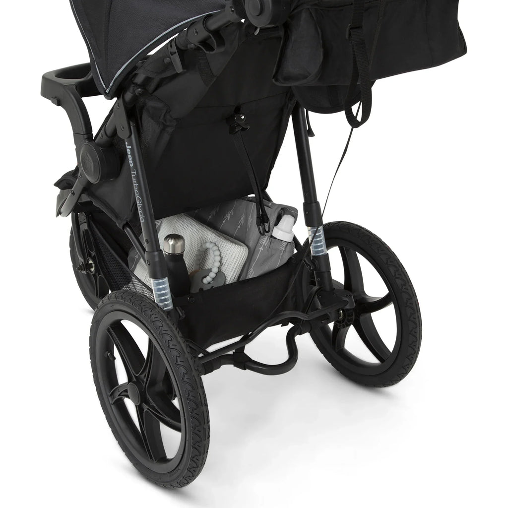Nouveauté 2026 – Poussette de jogging Jeep TurboGlyde de Delta Children, noire