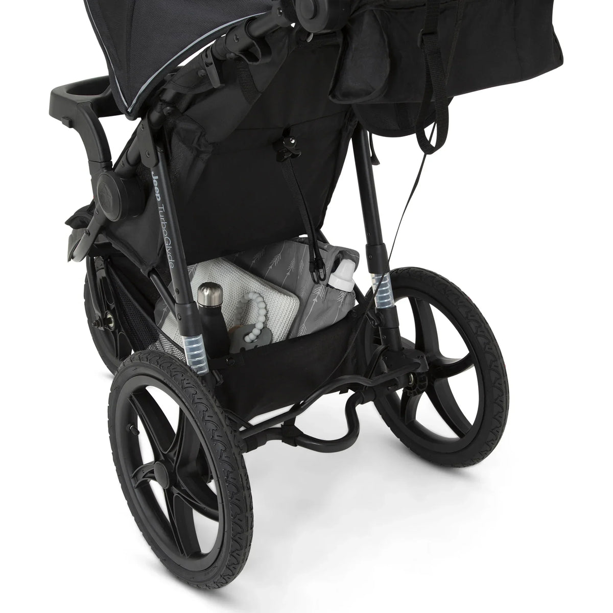 Nouveauté 2026 – Poussette de jogging Jeep TurboGlyde de Delta Children, noire