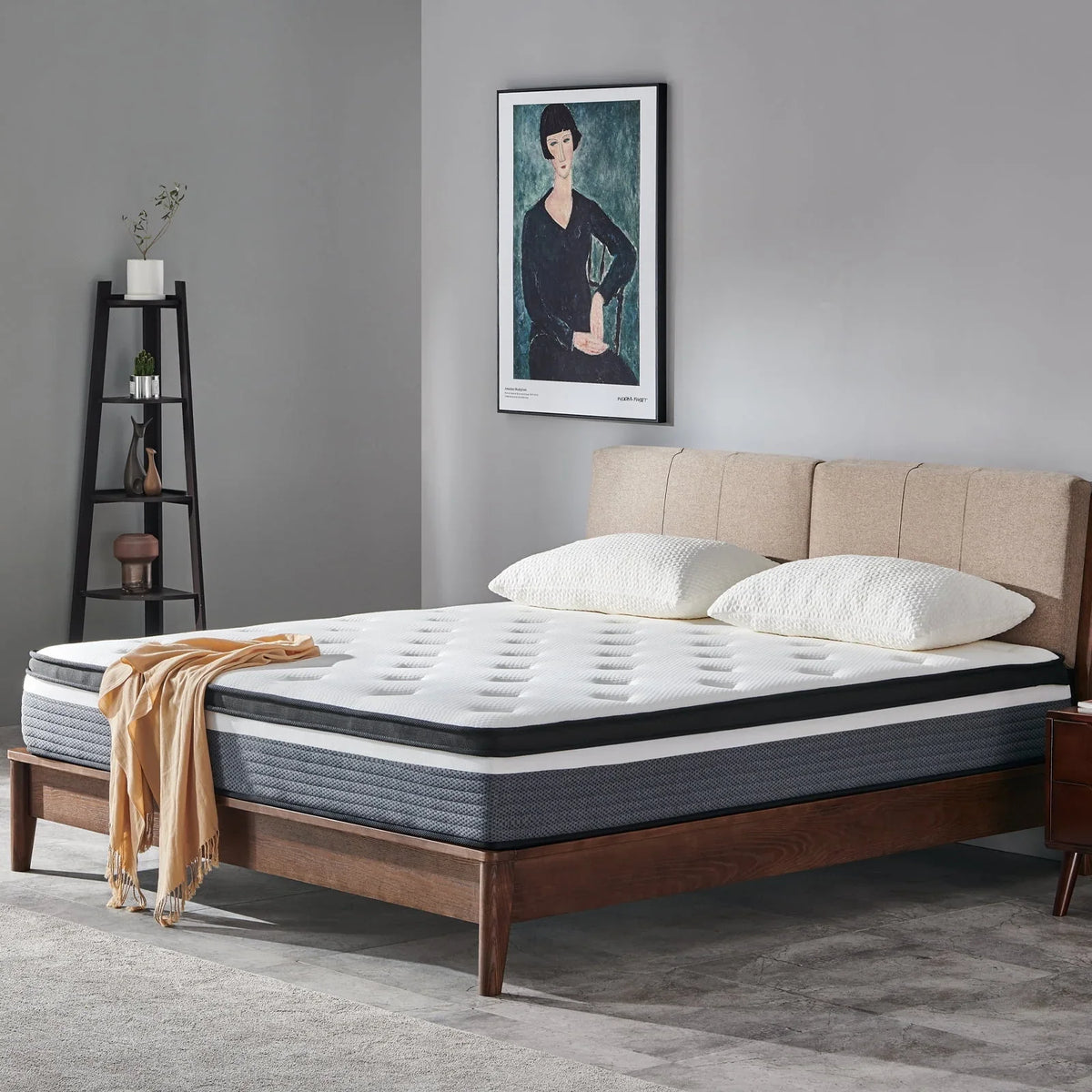 Nouveauté 2026 – Matelas Queen , JIAVA, matelas hybride en mousse à mémoire de forme et ressorts de 30 cm (12 po), soutien pour adulte