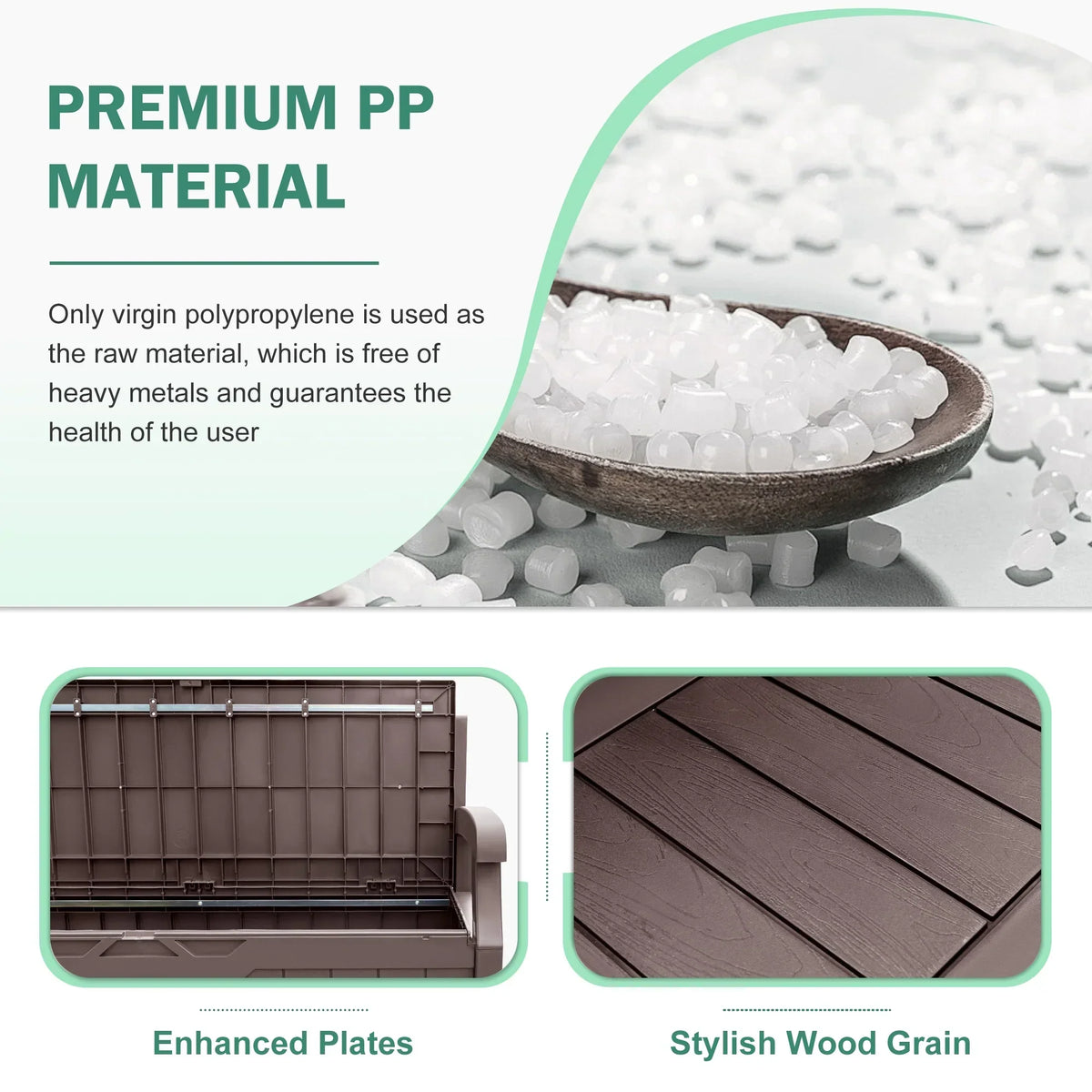 Nouveauté 2026 – Banc de rangement Homall de 80 gallons en plastique, fabriqué en résine durable et résistante aux intempéries, avec compartiment de rangement organisé de type Deckbox, pour patios et pelouses extérieures, noir