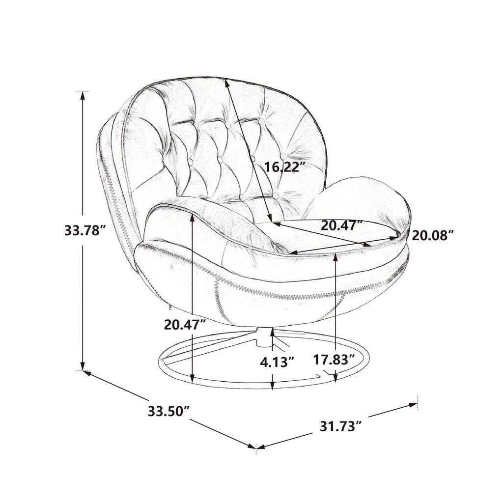 Nouveauté 2026 – Fauteuil pivotant Velvet avec repose-pieds, chaise longue moderne avec structure en métal, fauteuil de lecture confortable pour salon, chambre ou bureau, bleu