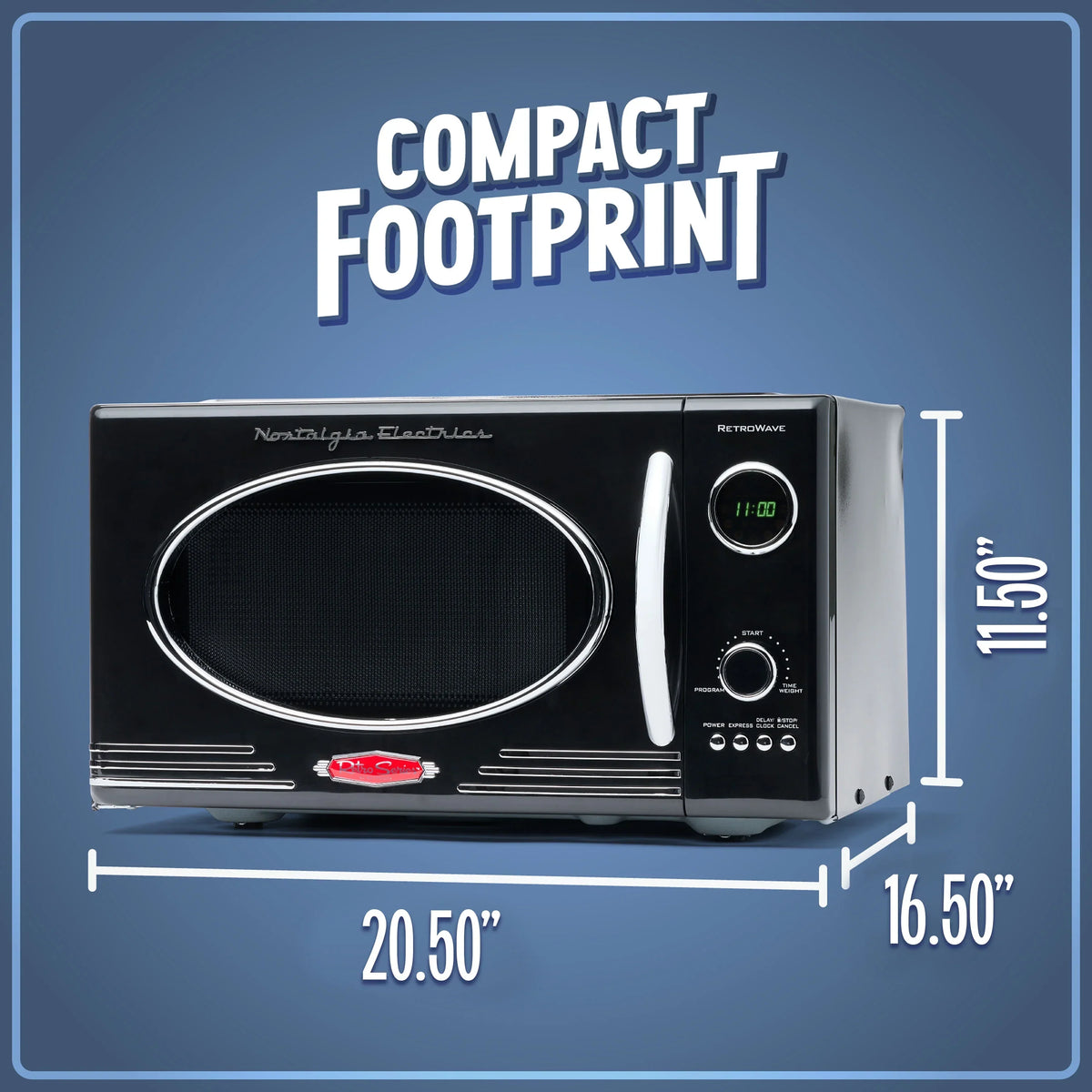 Nouveauté 2026 – Four à micro-ondes de comptoir Nostalgia Retro , 0,9 pi³, 800 watts, bleu turquoise