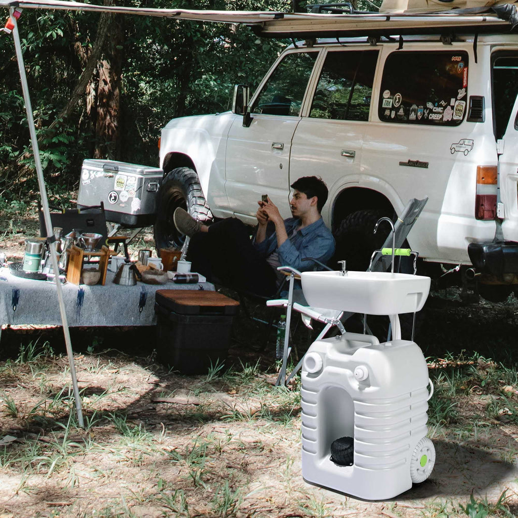 Nouveauté 2026 – Station de lavage des mains portable , lavabo sur pied, 45 L (12 gallons), pour camping et jardin