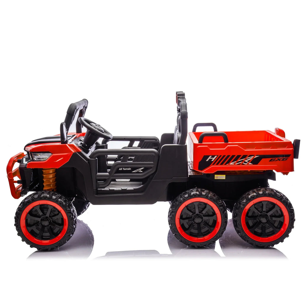 Nouveauté 2026 – Camion électrique Xuanlur 24V 2 places pour enfants , avec moteur 2x200W, benne basculante/pelle, pneus résistants, lumières LED, musique et télécommande, noir
