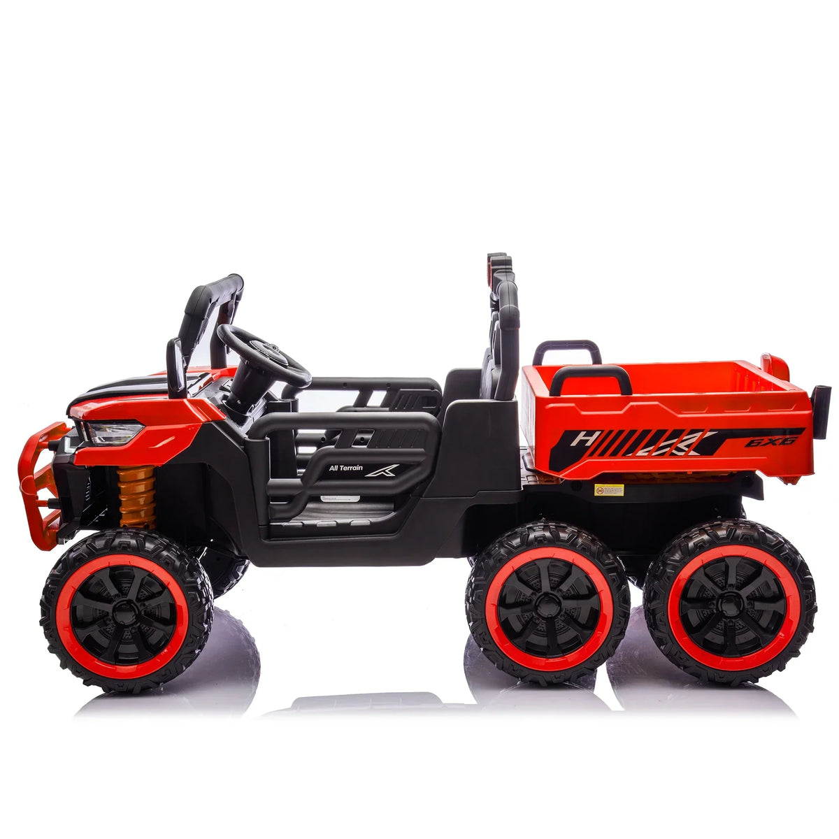 Nouveauté 2026 – Camion électrique Xuanlur 24V 2 places pour enfants , avec moteur 2x200W, benne basculante/pelle, pneus résistants, lumières LED, musique et télécommande, noir