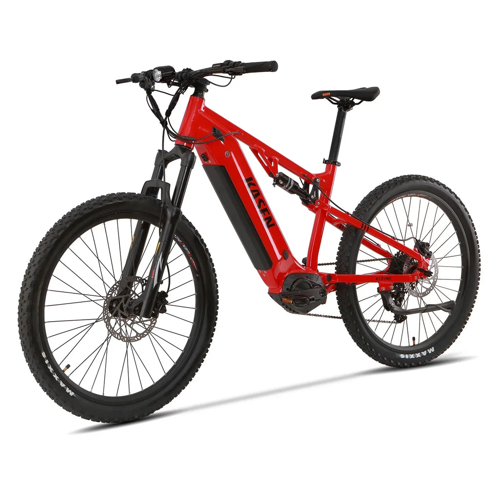 Nouveauté 2026 – VTT électrique Kasen , moteur central 500 W 48 V 15 Ah, suspension intégrale, accélérateur et assistance au pédalage