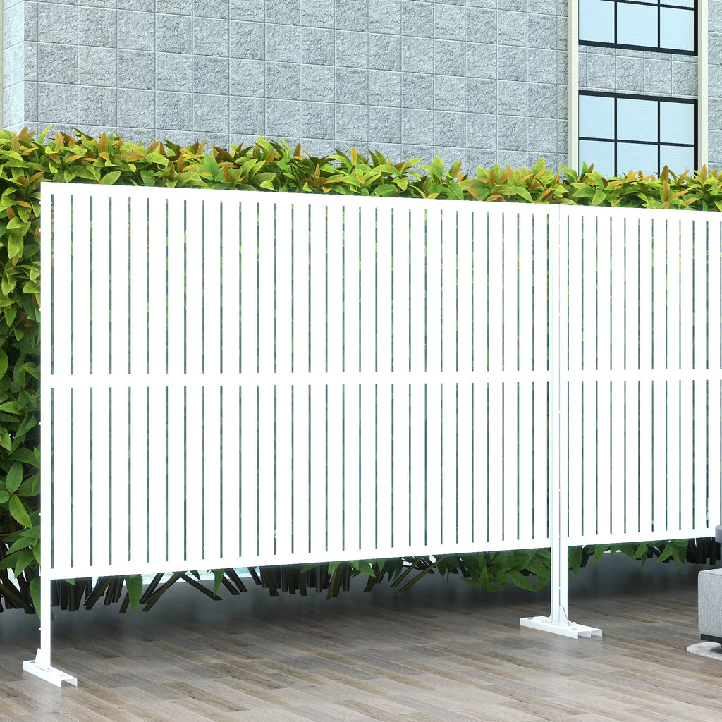 Nouveauté 2026 – Panneau de séparation extérieur en métal noir MAYEERTY 72*47" pour patio, style classique à persiennes