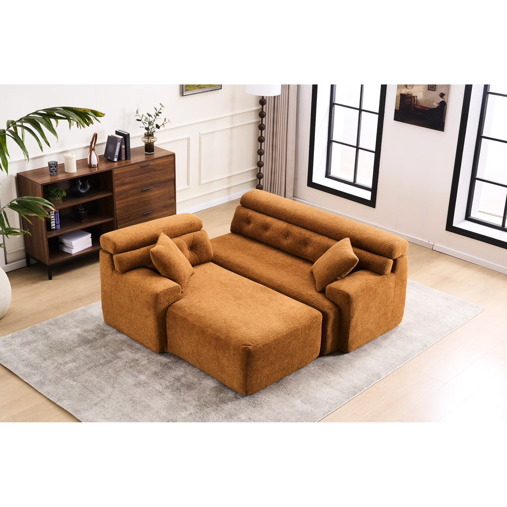 Nouveauté 2026 – Canapé 4 Compression , bleu antique - Décoration intérieure avec assise plus large et profonde et dossier surélevé pour un confort chic et relaxant