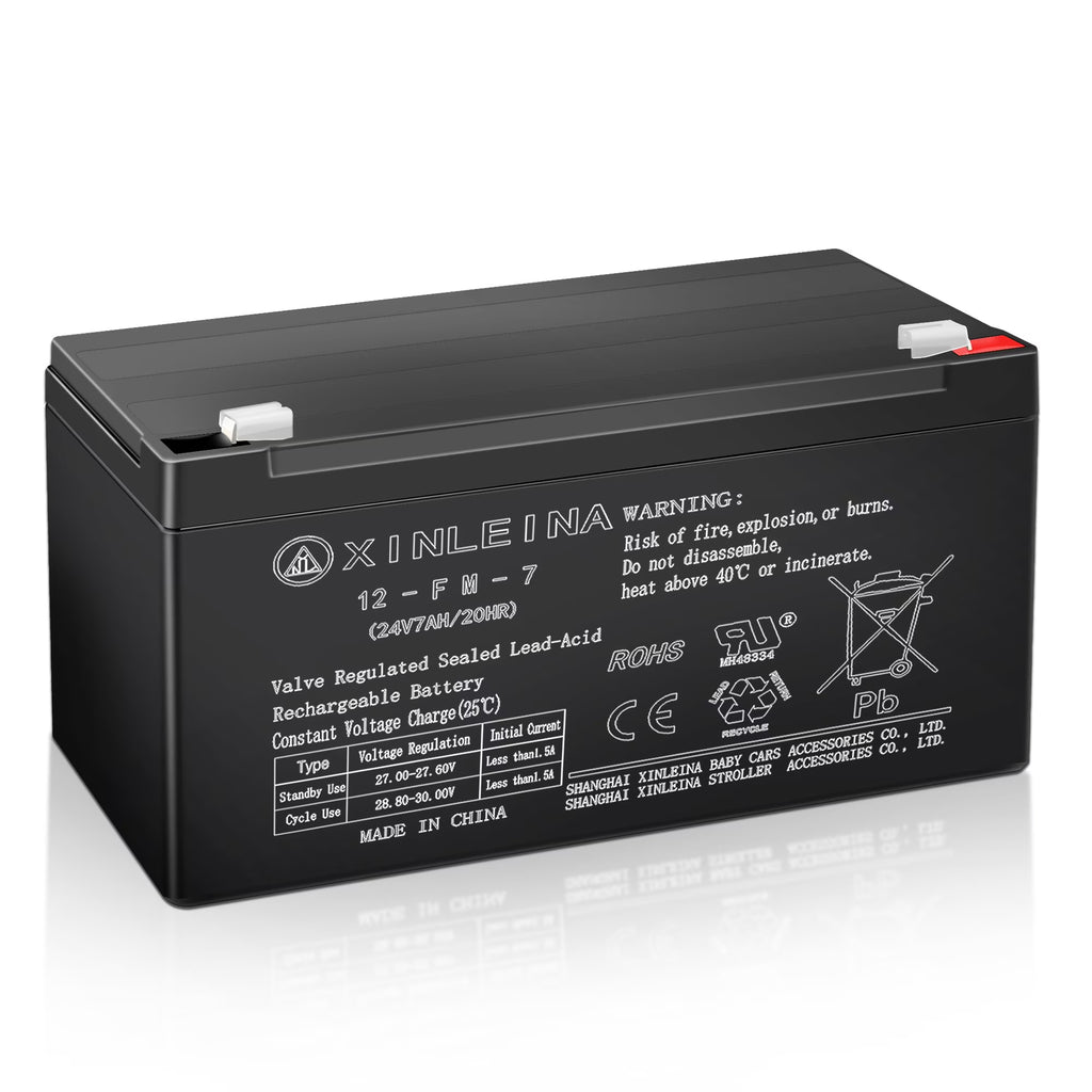 Nouveauté 2026 – Batterie au plomb étanche rechargeable 24 V 7 Ah - Convient à la plupart des voitures électriques pour enfants - Accessoires pour batteries