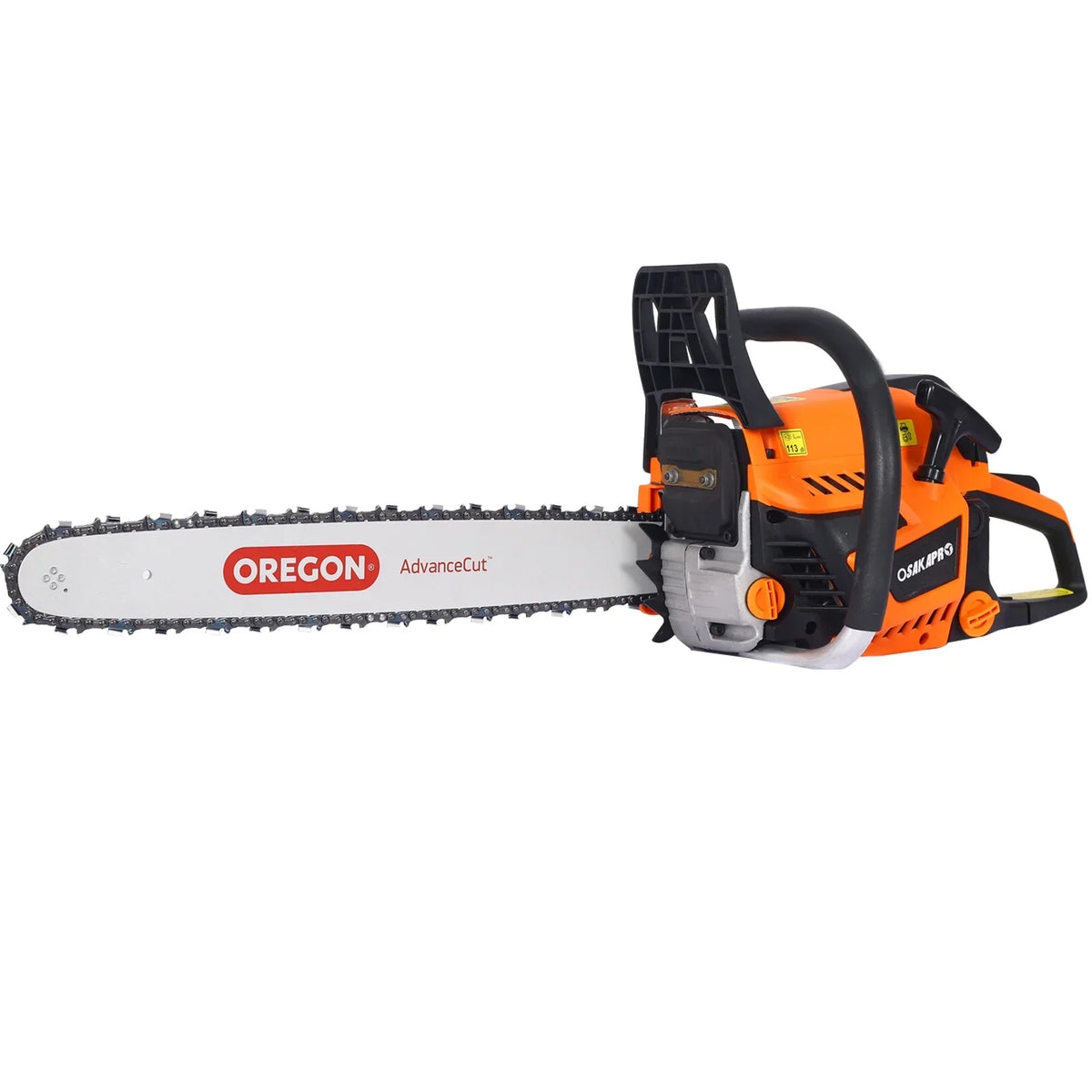 Nouveauté 2026 – ! Tronçonneuse à essence 20 pouces, 52 cm³, pour l'abattage et la coupe du bois. Moteur 2 temps conforme aux normes EPA. Guide-chaîne Oregon