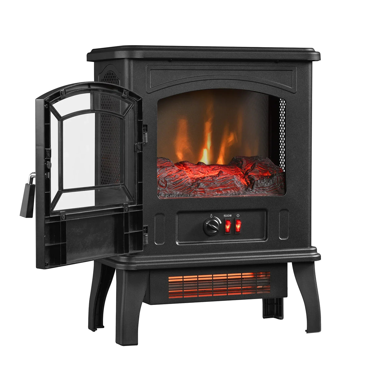 Nouveauté 2026 – Poêle électrique infrarouge à quartz ClassicFlame 17,5" W, bleu insigne