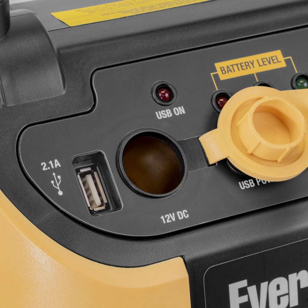 Nouveauté 2026 – Démarreur de secours EverStart Maxx J5C09E 1000 A (crête) avec compresseur, lampe LED pivotante et ports CC et USB