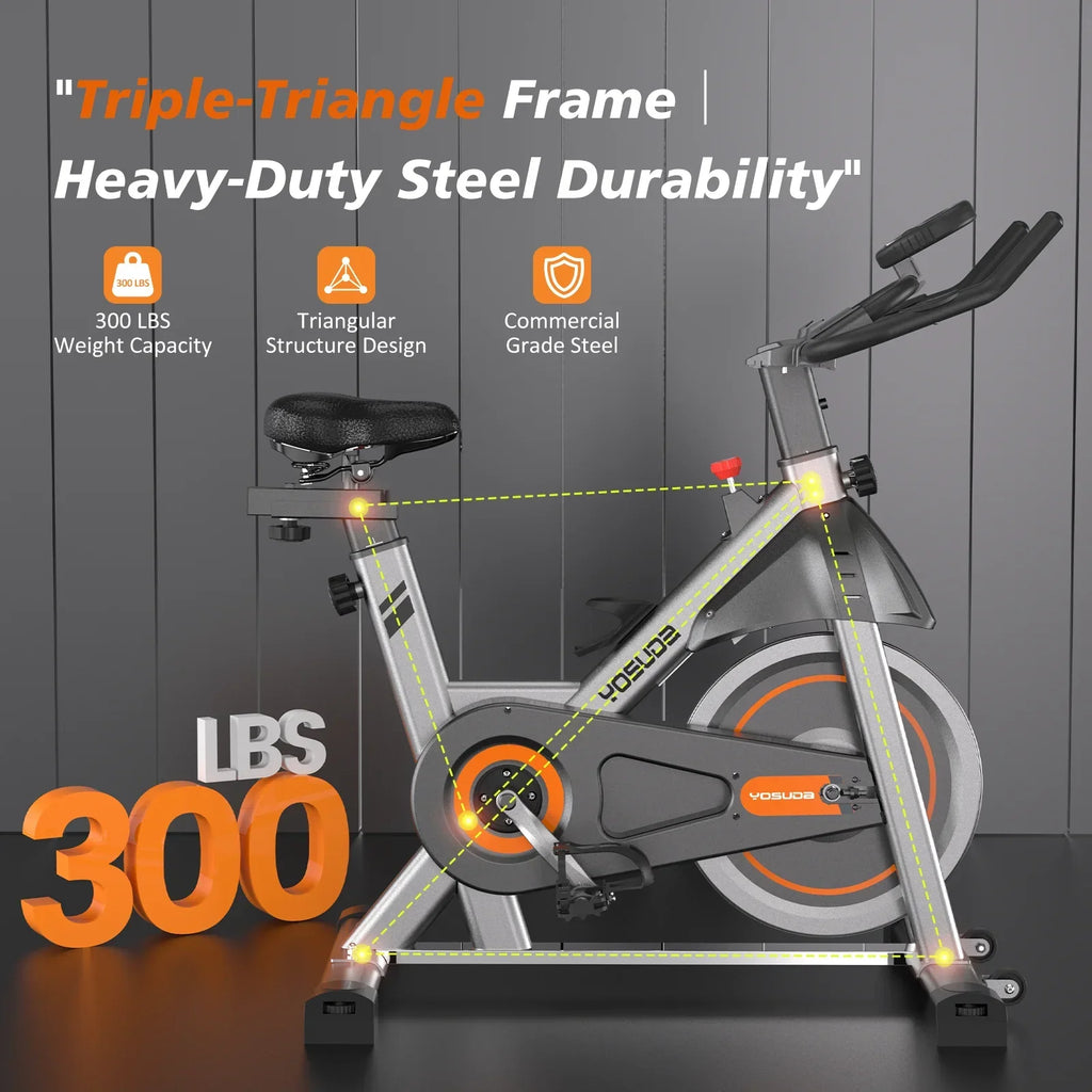 Nouveauté 2026 – Vélo d'intérieur YOSUDA  , capacité de 150 kg, siège confort, écran LCD