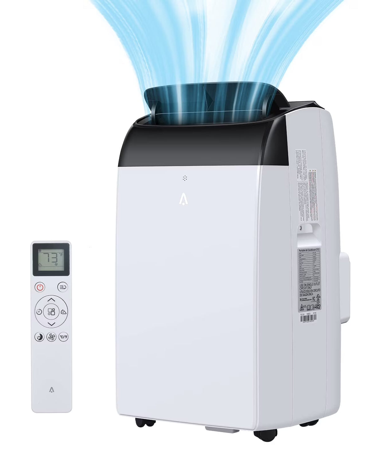 Nouveauté 2026 – Nouveau modèle 2025/2026 : Climatiseur portable 14 000 BTU, refroidit jusqu’à 750 pi², unité de climatisation portable 3 en 1 silencieuse avec télécommande et kits d’installation pour grandes pièces, 3 vitesses, oscillation automatiq
