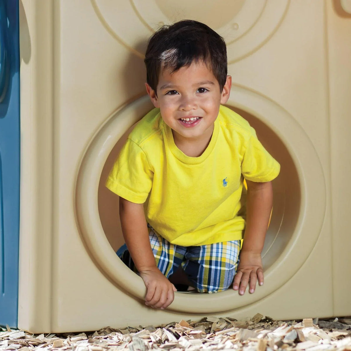 Nouveauté 2026 – Maisonnette marron avec toboggan, centre de loisirs Step2 Neighborhood Fun Center, jouets d'extérieur en plastique pour enfants