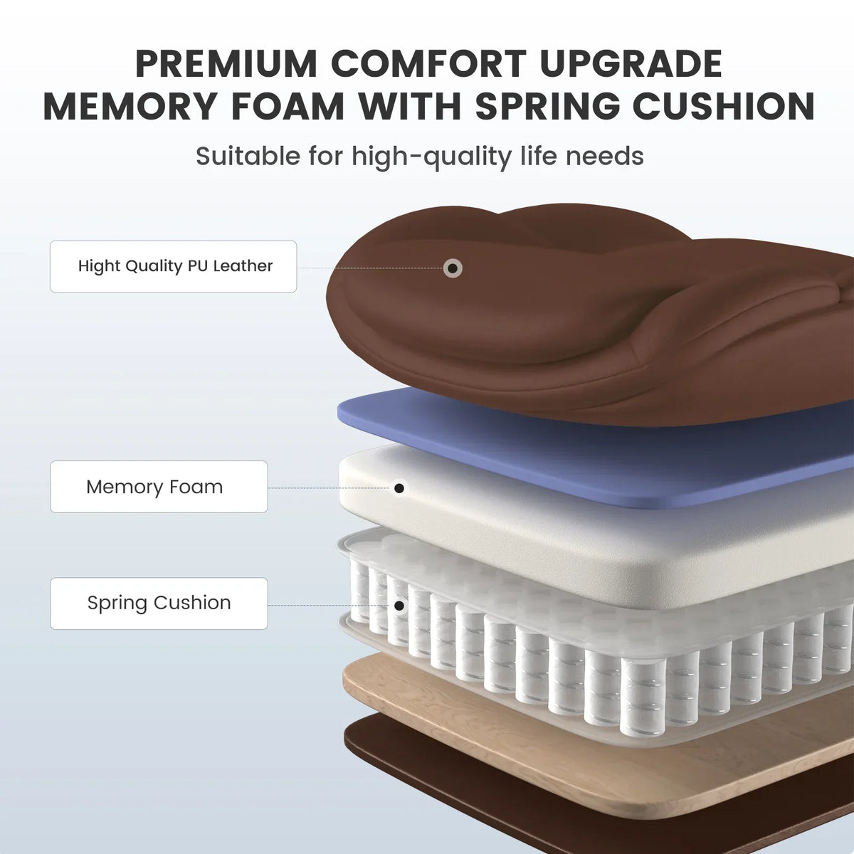 Nouveauté 2026 – Fauteuil de bureau ergonomique Mainstays Executive à dossier haut en cuir noir
