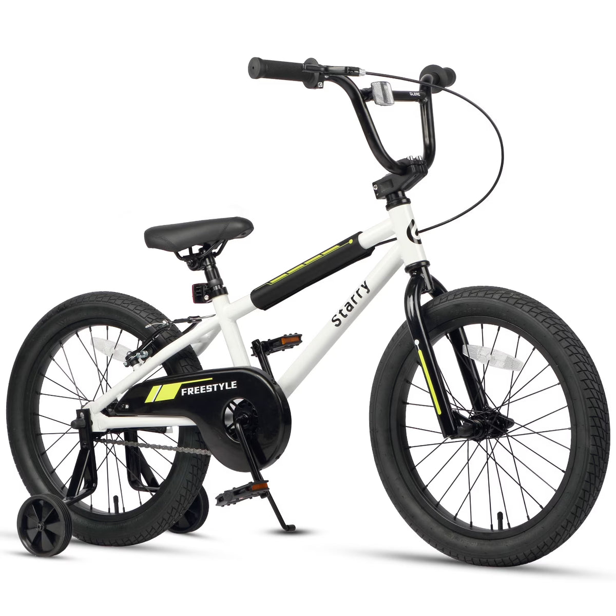 Nouveauté 2026 – Vélo Glerc pour enfants de 3 à 5 ans, style BMX, avec stabilisateurs et frein à rétropédalage, bleu. Convient aux garçons et aux filles de 3 à 5 ans