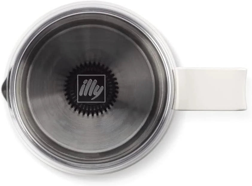 Nouveauté 2026 – Mousseur à lait électrique illy - Noir et acier inoxydable