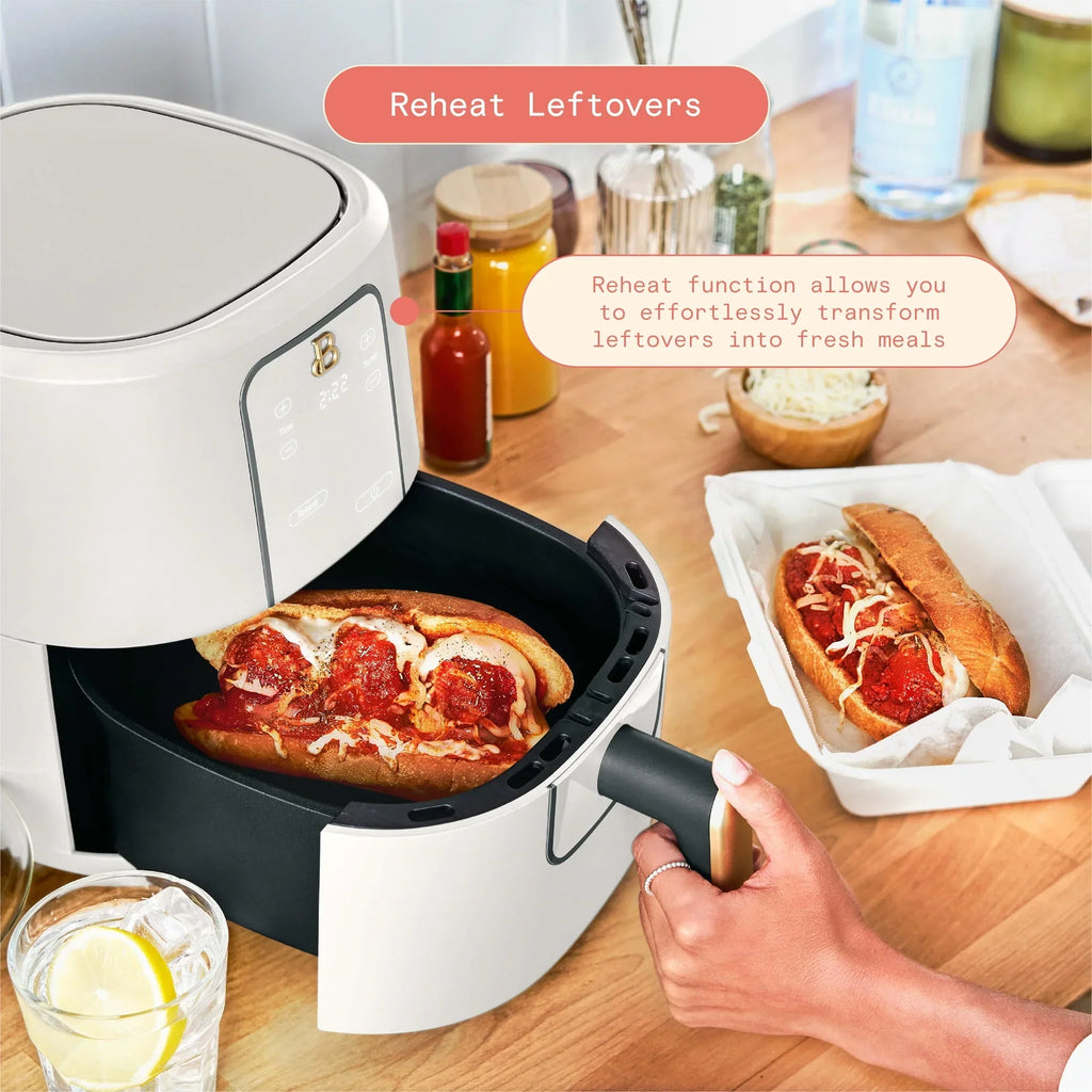 Nouveauté 2026 – Friteuse à air 3 pintes Beautiful avec technologie TurboCrisp, glaçage blanc par Drew Barrymore