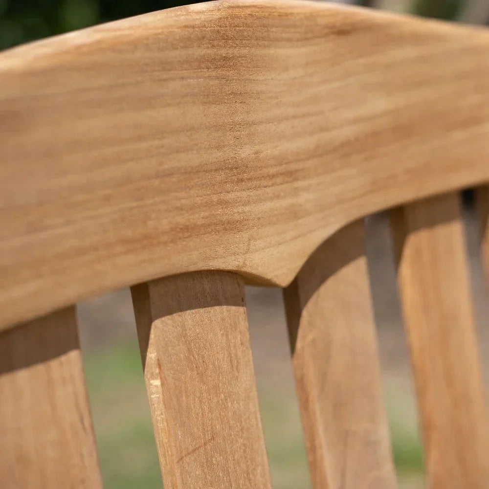 Nouveauté 2026 – Banc Ash & Ember Hawthorne en teck de qualité A de 53 pouces (135 cm), 2 places confortables pour 2 personnes, résistant aux intempéries, mobilier de patio intérieur/extérieur en bois massif avec lattes rapprochées, dossier incurvé e