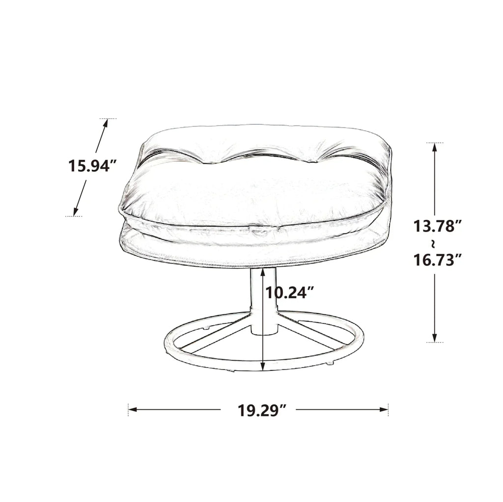 Nouveauté 2026 – Fauteuil pivotant Velvet avec repose-pieds, chaise longue moderne avec structure en métal, fauteuil de lecture confortable pour salon, chambre ou bureau, bleu