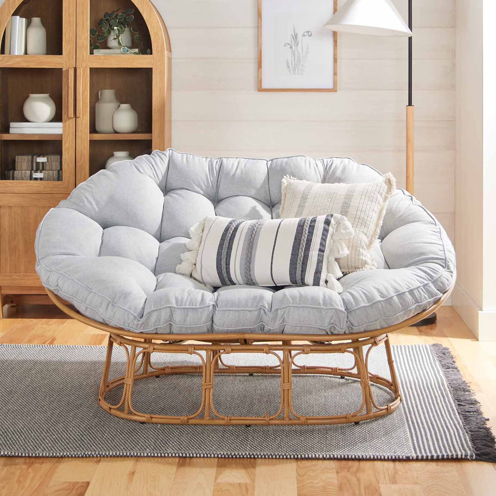 Nouveauté 2026 – Fauteuil Papasan double Better Homes & Gardens , coloris crème bouclé