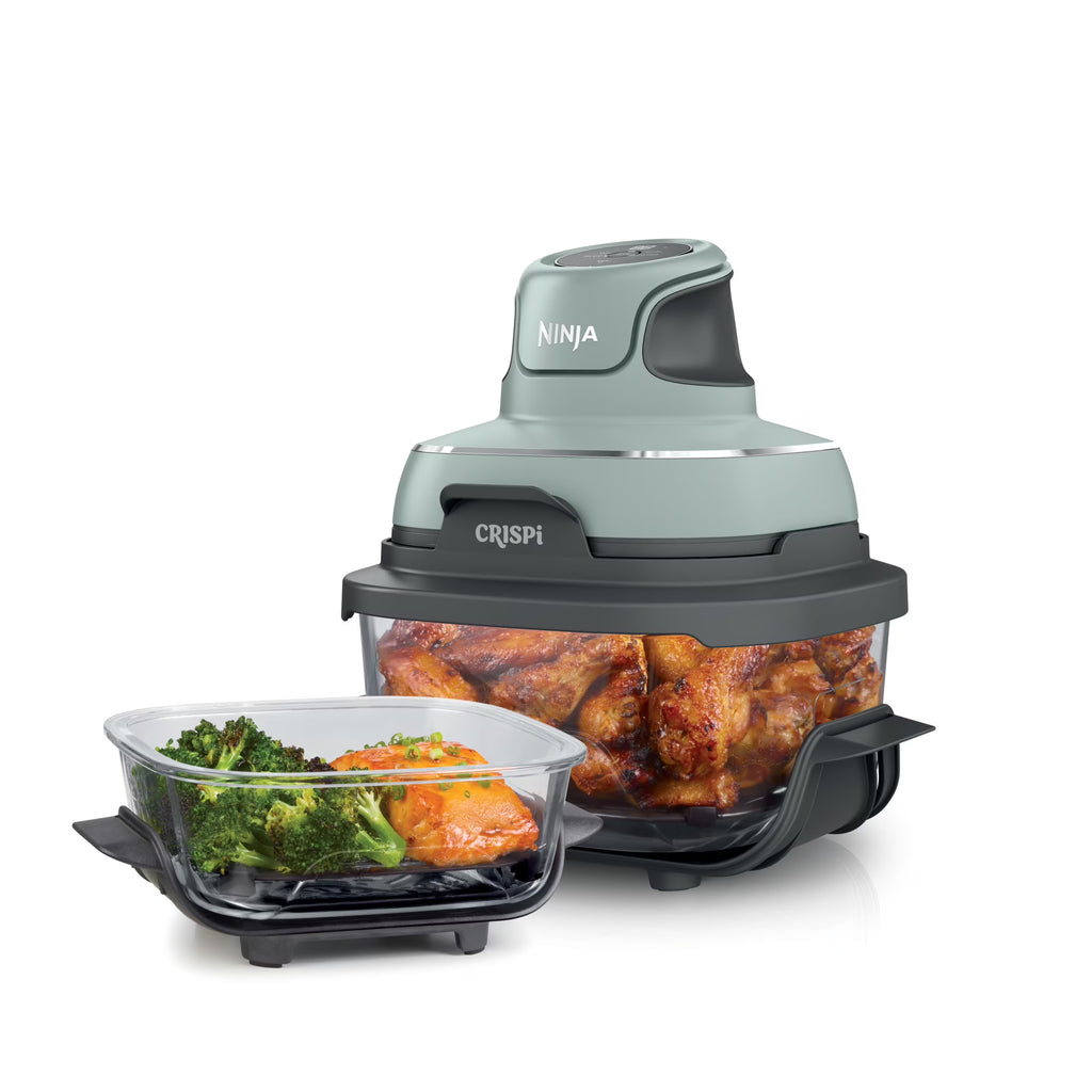 Nouveauté 2026 – Friteuse à air portable Ninja Crispi 4-en-1 en verre , récipients de 4 pintes et 6 tasses, Cyberspace