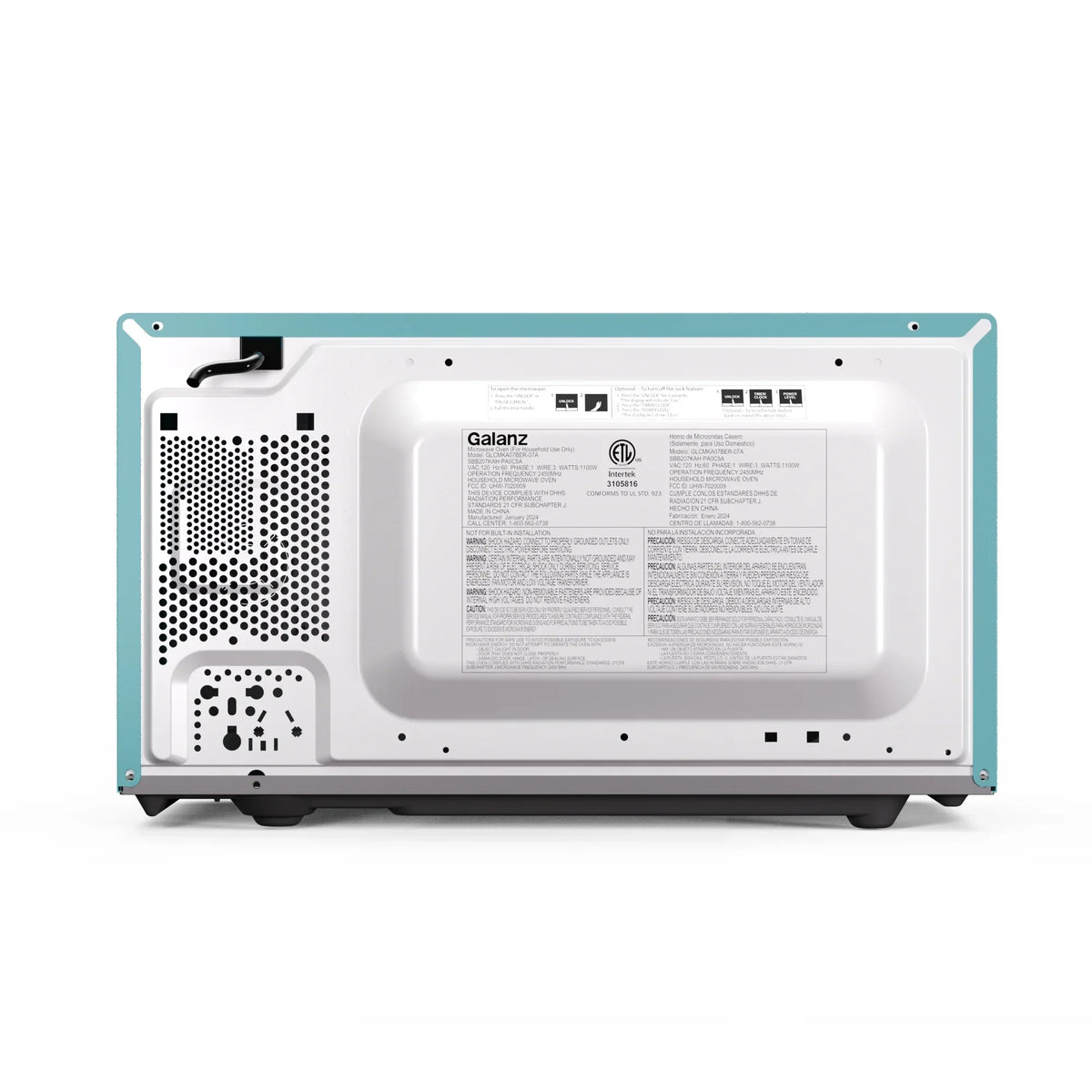 Nouveauté 2026 – Four à micro-ondes de comptoir rétro Galanz 0,7 pi³ , 700 watts, bleu, neuf