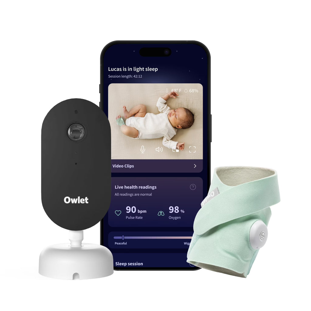 Nouveauté 2026 – Owlet Dream Duo (3e génération) – Approuvé par la FDA, système de surveillance bébé intelligent tout-en-un avec chaussette et caméra HD 2K
