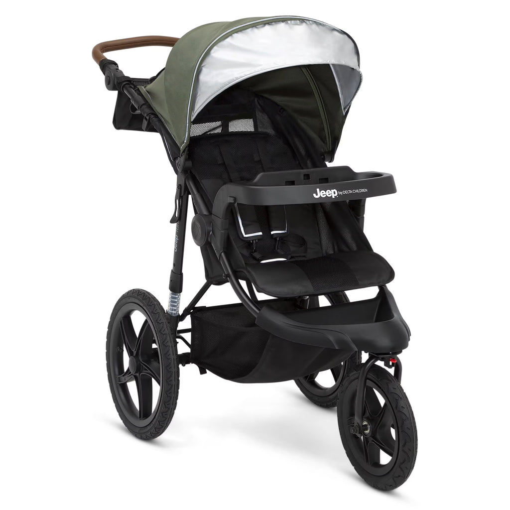 Nouveauté 2026 – Poussette de jogging Jeep TurboGlyde de Delta Children, noire