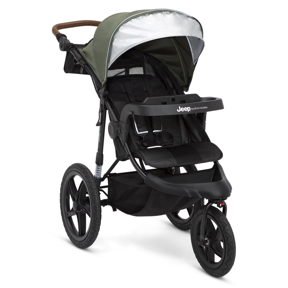 Nouveauté 2026 – Poussette de jogging Jeep TurboGlyde de Delta Children, noire