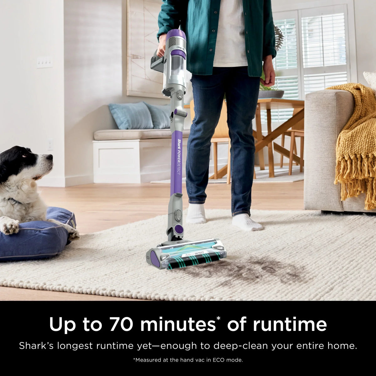 Nouveauté 2026 – Aspirateur balai sans fil Shark PowerDetect , multi-surfaces, avec brosse DuoClean Detect et tube MultiFLEX, jusqu'à 60 minutes d'autonomie, IP1250 bleu