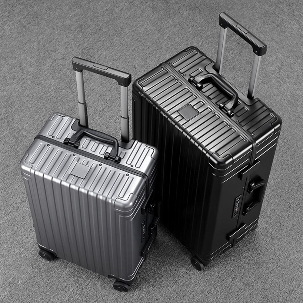 Nouveauté 2026 – Valise rigide en aluminium , approuvée par les compagnies aériennes, sans fermeture éclair, avec roulettes multidirectionnelles, idéale pour les voyages d'affaires et de loisirs