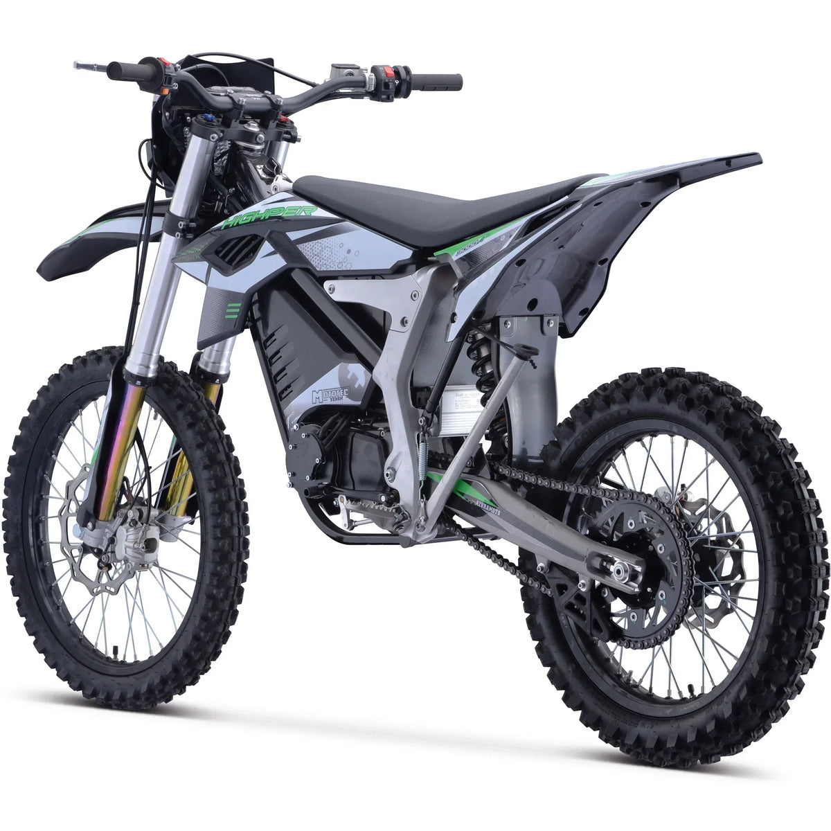 Nouveauté 2026 – Motocross électrique MotoTec Venom 72 V 12 000 W blanche