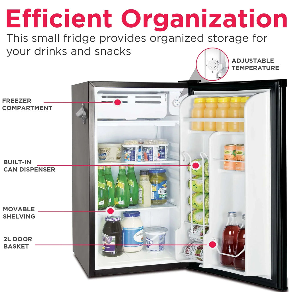 Nouveauté 2026 – Réfrigérateur de bar rétro Frigidaire EFR376-C-PINK 3,2 pi³ (rose), 65 watts, avec ouvre-bouteille latéral